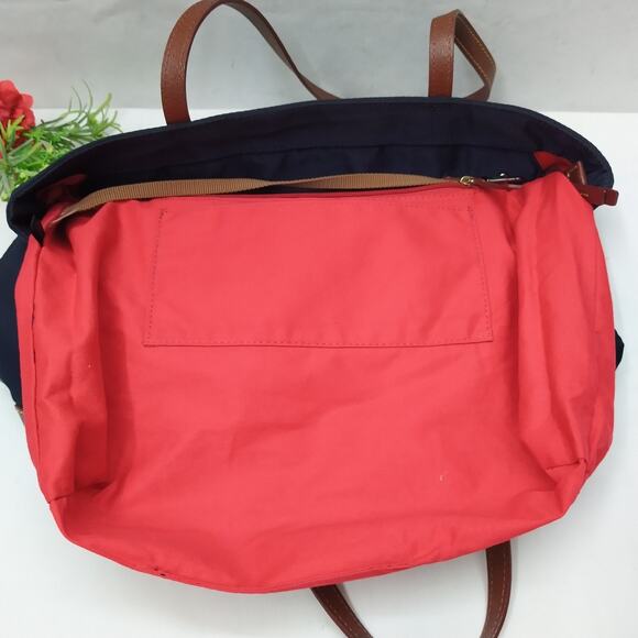 Dooney & Bourke Blue Nylon Double Handles Zipper Tote Shoulder Bag - Picture 14 of 16